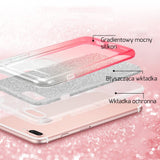 Etui Brokatowe Glitter Case - Huawei P20 - Różowy