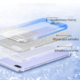 Etui Brokatowe Glitter Case - Samsung Galaxy A8 2018 - Niebieski