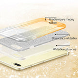 Etui Brokatowe Glitter Case - Huawei P10 Lite - Złoty