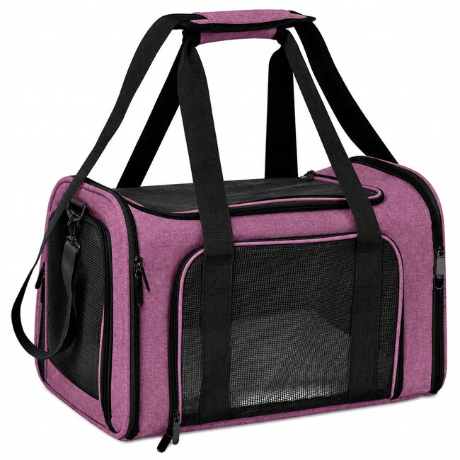 Transporter / Torba dla Psa / Kota do 9kg - Składany, Wentylowany - Różowy