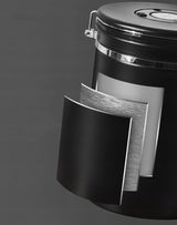Stalowa Puszka Hermetyczna na Kawę i Żywność - 1.8L - Czarna
