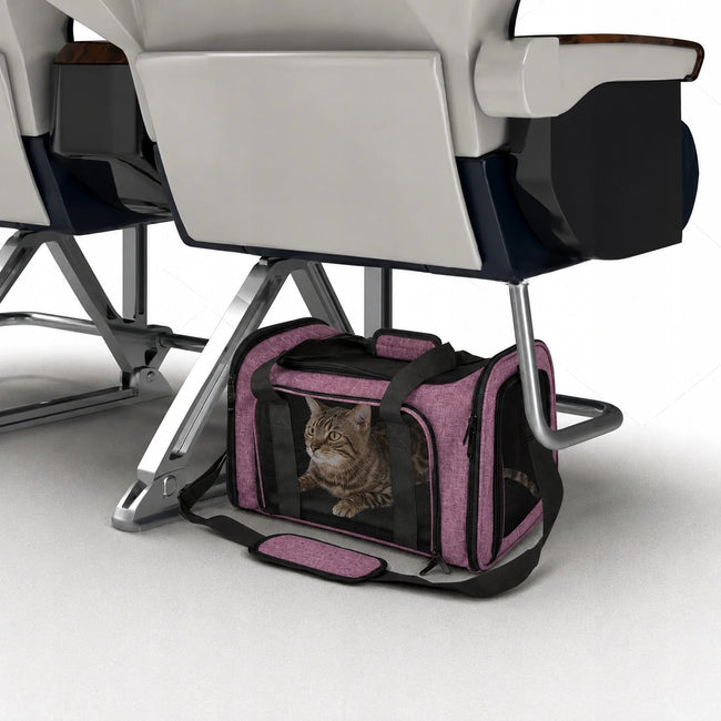 Transporter / Torba dla Psa / Kota do 9kg - Składany, Wentylowany - Różowy