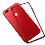 Etui Silikonowe Luxury Plated - iPhone 7 Plus / 8 Plus - Czerwony