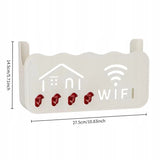 Półka na Router WiFi z Wieszakiem na Klucze Biała 2w1
