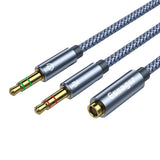 Rozdzielacz (Splitter) - Słuchawki z Mikrofonem na 2x Mini Jack 3,5 mm (AUX)