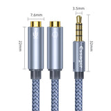 Rozdzielacz (Splitter) - Mini Jack 3,5 mm (AUX) na Słuchawki + Mikrofon