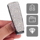 Brokatowy Klips, Uchwyt na Okulary - Czarny