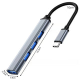 HUB - Rozgałęźnik Portu USB-C na 4 Porty USB-A