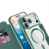 Etui Phoneo Flip z Klapką RFID do MagSafe do iPhone 17 Pro Max - Zielone