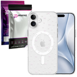 Etui Phoneo Bow Mag do iPhone 16, kwiaty i kokardki, do MagSafe