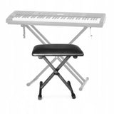 Regulowana Ława do Pianina i Keyboardu Czarna Składana 33/40/43 cm