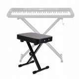 Regulowana Ława do Pianina i Keyboardu Czarna Składana - 4 stopnie