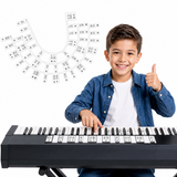 Nakładki na klawiaturę pianina i keyboardu z nutami, 88 klawiszy