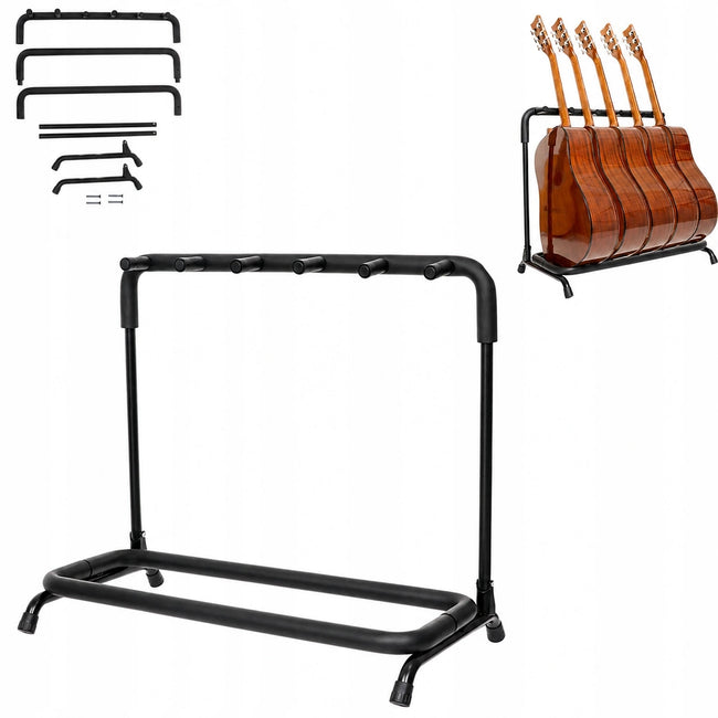 Stojak na 5 Gitar Metalowy z Pianką Ochronną Multi Display Stand
