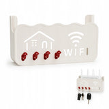 Półka na Router WiFi z Wieszakiem na Klucze Biała 2w1
