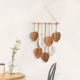 Makrama Łapacz Snów Liście v1