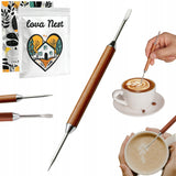 Igła / Rysik do Latte Art ze Stali Nierdzewnej i Drewna