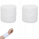 Opaska Sportowa na Nadgarstek, Frotka - 2szt. - Biały