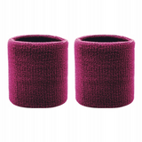 Opaska Sportowa na Nadgarstek, Frotka - 2szt. - Figowa