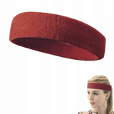 Opaska Sportowa na Głowę, Frotka - Czerwona