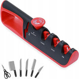 Ostrzałka do Noży i Nożyczek 3w1 - Regulacja Kąta Ostrzenia - Trójfazowa