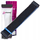 Uniwersalny pleciony pasek Phoneo® do zegarka 22 mm - Grafitowo - Niebieski