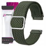 Pasek Phoneo® do Smartwatcha, Zegarka - Uniwersalny - 20 mm - Pleciony Khaki