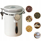 Stalowa Puszka Hermetyczna na Kawę i Żywność - 1.8L - Biała
