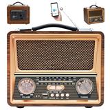 Radio Retro FM z Anteną, Głośnik BT, Powerbank 3w1