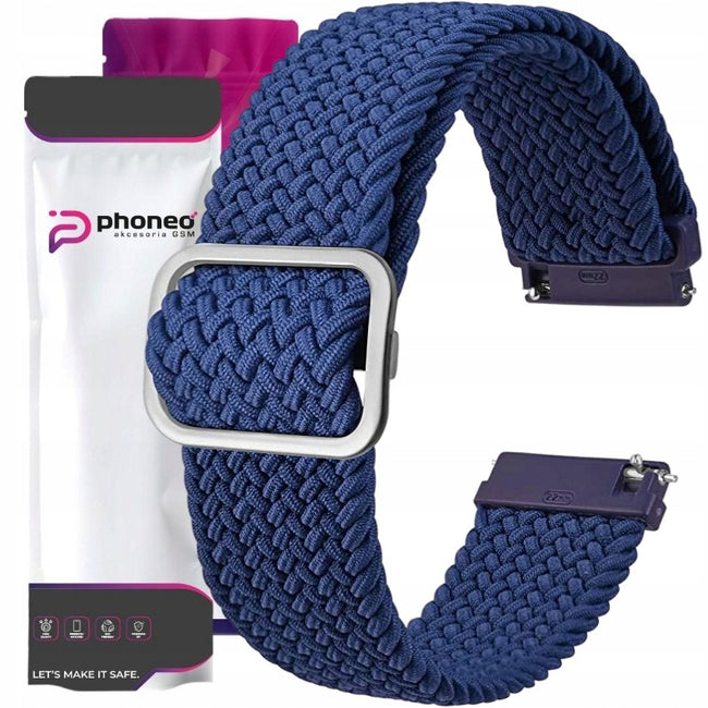 Pasek Phoneo® do Smartwatcha, Zegarka - Uniwersalny - 20 mm - Pleciony Niebieski