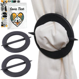 Upięcie do Zasłon i Firan - Lova Nest - Spinka Czarne Koło 2szt.