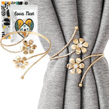 Upięcie do Zasłon i Firan - Lova Nest - Spinka Złote Kwiaty 1szt.