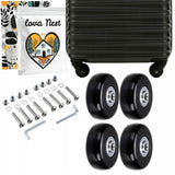 Wymienne Kółka do Walizki z Zestawem Montażowym - 4szt.