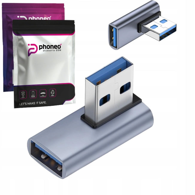 Adapter Phoneo USB → USB (3.1) Kątowy Łamany - 90° v2