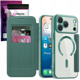 Etui Phoneo Flip z Klapką RFID do MagSafe do iPhone 17 Pro Max - Zielone