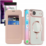 Etui Phoneo Flip z Klapką RFID do MagSafe do iPhone Air - Różowe