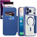 Etui Phoneo Flip z Klapką RFID do MagSafe do iPhone 17 Pro Max - Niebieskie