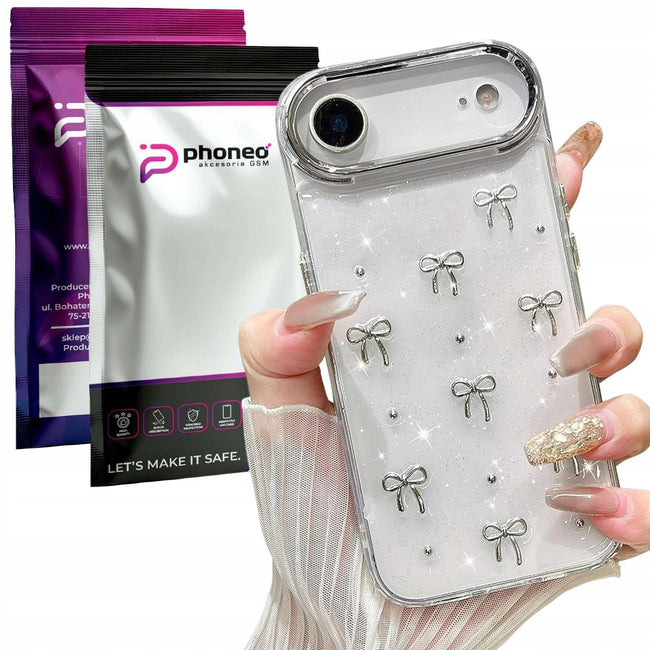 Etui Phoneo Glitter Bow - ultracienkie TPU dla Apple iPhone Air
