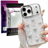 Etui Phoneo Glitter Bow - Apple iPhone 17 Pro