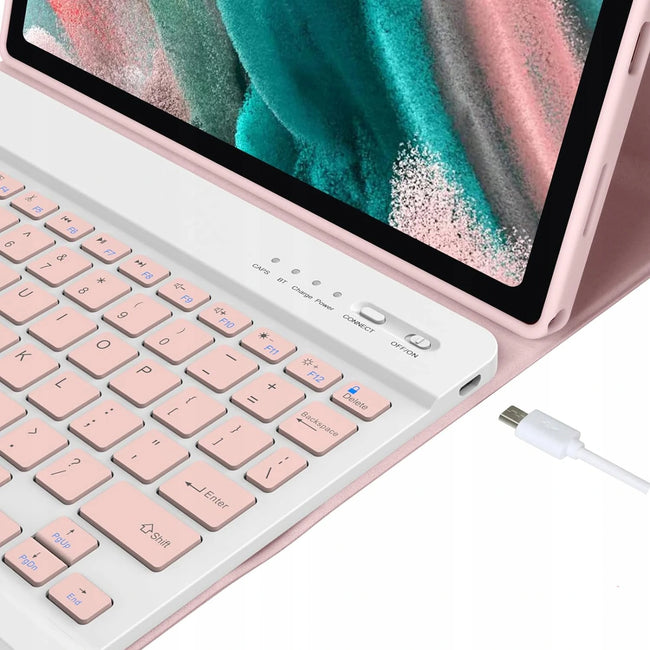 Etui z Klawiaturą Bluetooth - Samsung Galaxy TAB S11 - Różowe 11"