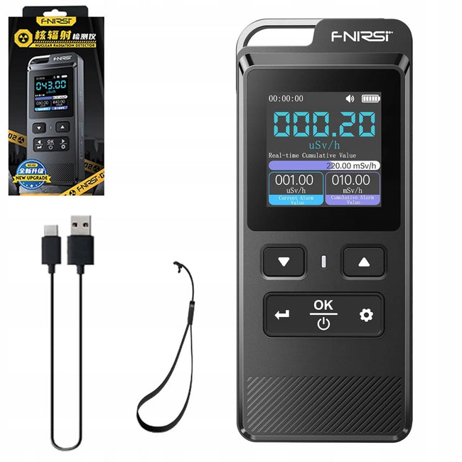 FNIRSI GC-02 Licznik Geigera-Müllera - 0-1000 μSv/h