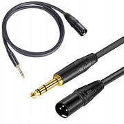 Kabel Mikrofonowy - XLR Męski TRS Jack 6,3mm - 3m