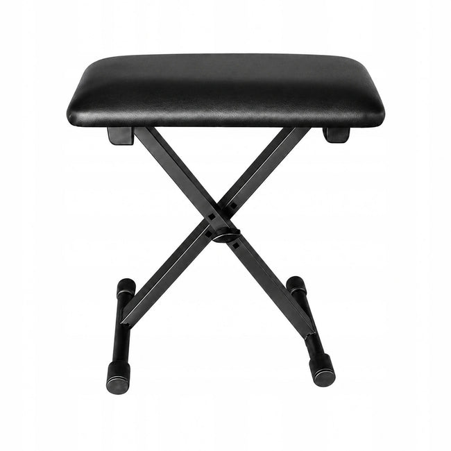 Regulowana Ława do Pianina i Keyboardu Czarna Składana 33/40/43 cm