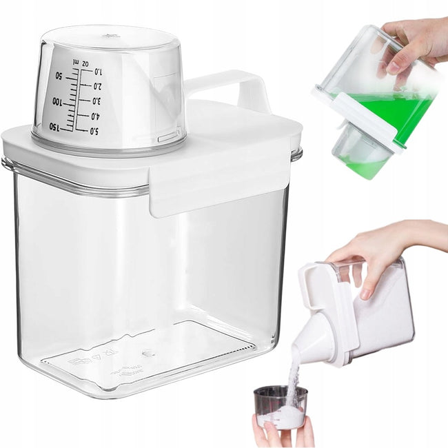 Pojemnik z Miarką na Proszek / Płyn do Płukania - 1,1L - miarka 150 ml