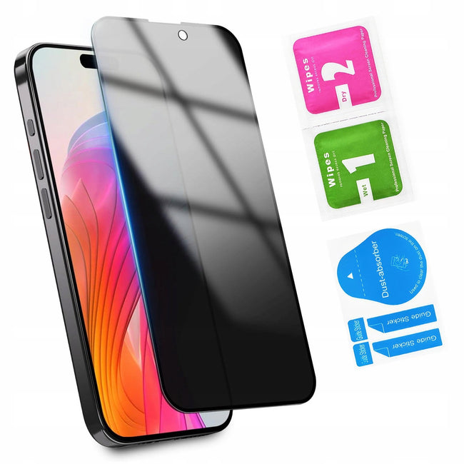 Szkło 5D Prywatyzujące Anti Spy na Ekran - Apple iPhone 16