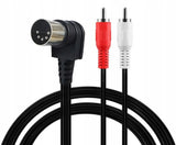 Kabel DIN 5-pin Męski do 2x Wtyk RCA Cinch - 1,5m