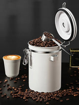 Stalowa Puszka Hermetyczna na Kawę i Żywność - 1.8L - Biała