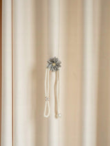 Upięcie do Zasłon i Firan - Lova Nest - Kwiatek Boho Szary 2szt.