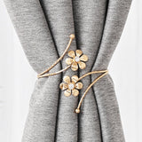 Upięcie do Zasłon i Firan - Lova Nest - Spinka Złote Kwiaty 1szt.