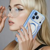 Etui Phoneo Flip z Klapką RFID do MagSafe do iPhone 17 Pro Max - Błękitne